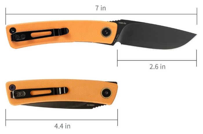 Ніж складаний SRM Air 105M-GJ, помаранчевий, укр, укр