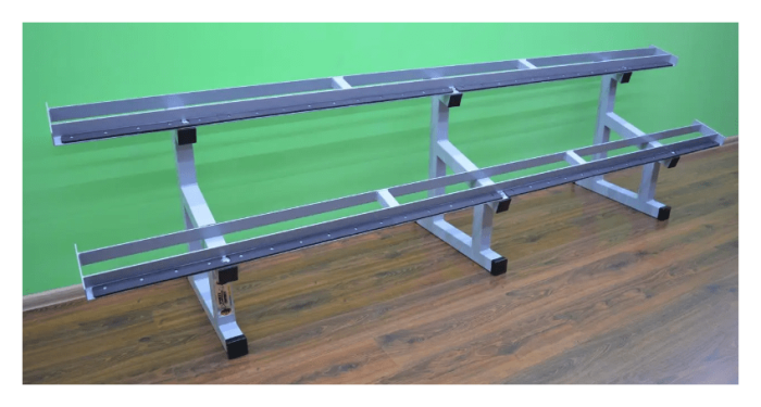Стелаж для гантелей (2 яруси по 3 метри, гумовий)