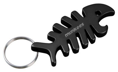 Munkees 3428 брелок-открывалка Fish Bone black