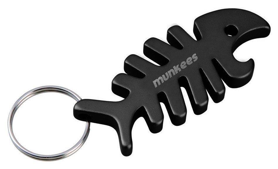 Munkees 3428 брелок-открывалка Fish Bone black