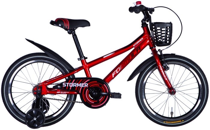 Велосипед AL 18" Formula STORMER BH рама-9" красный с черным и белым 2025