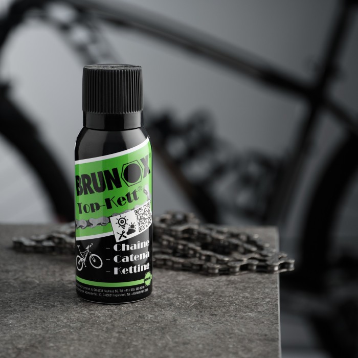 Смазка для велосипедных и мотоциклетных цепей, спрей Brunox Top-Kett 100ml