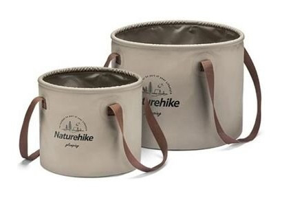Складане відро для води з ПВХ Naturehike NH20SJ040, 10 л, світло-коричневий