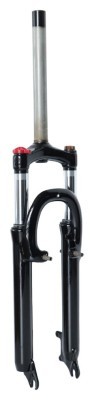 Вилка 26&quot; Амортизаційна з локаутом disc/v-br ST 1-1/8 безрізьбова шток-260мм travel-100мм під ексцентрик чорний FSD LJ-641 (сталева корона і ноги)