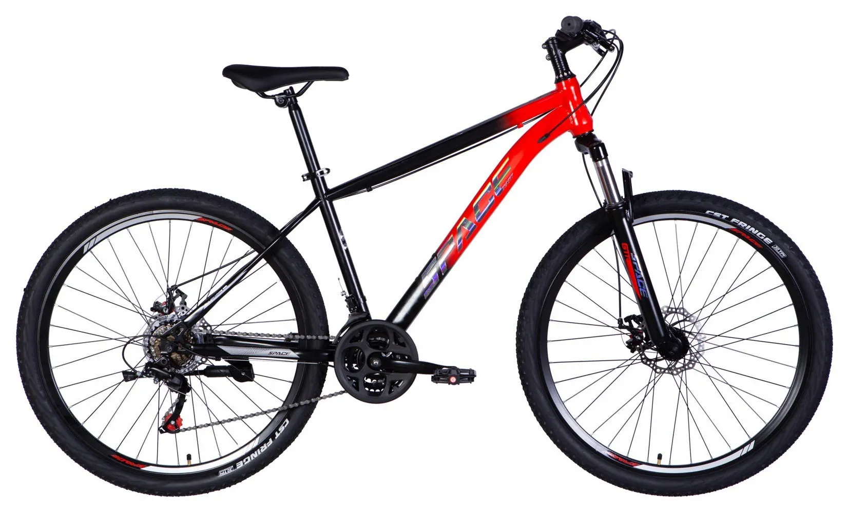 Велосипед ST 27.5" SPACE MARS DD FR рама-17" червоно-чорний 2026 (OPS-SP-27.5-067)