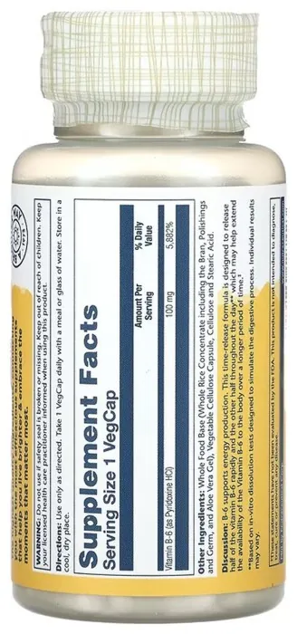 Vitamin B-6 Timed-Release 100mg - 60 vcaps