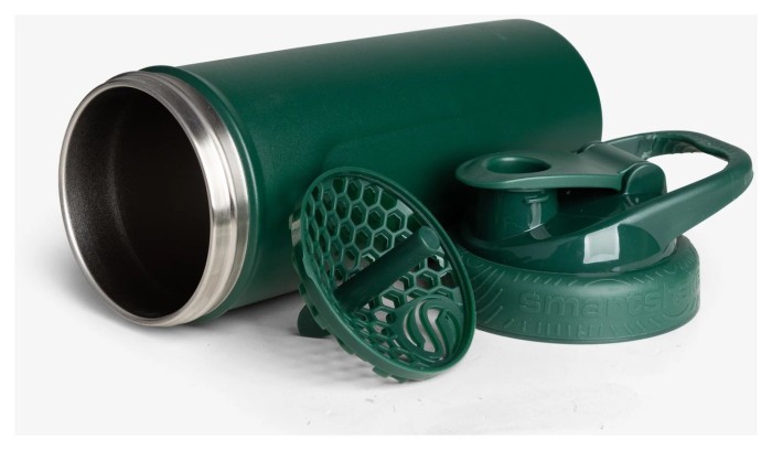 Шейкер спортивний SmartShake металевий Insulated Steel 750ml Racing green