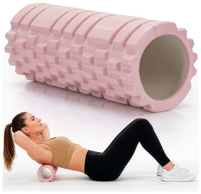 Массажный ролик Actiget EVA 33 x 13.5 см (валик, роллер) ACT0030 Light Pink