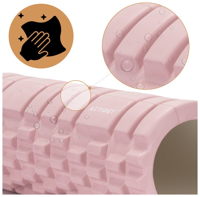 Массажный ролик Actiget EVA 33 x 13.5 см (валик, роллер) ACT0030 Light Pink