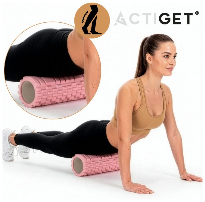 Массажный ролик Actiget EVA 33 x 13.5 см (валик, роллер) ACT0030 Light Pink