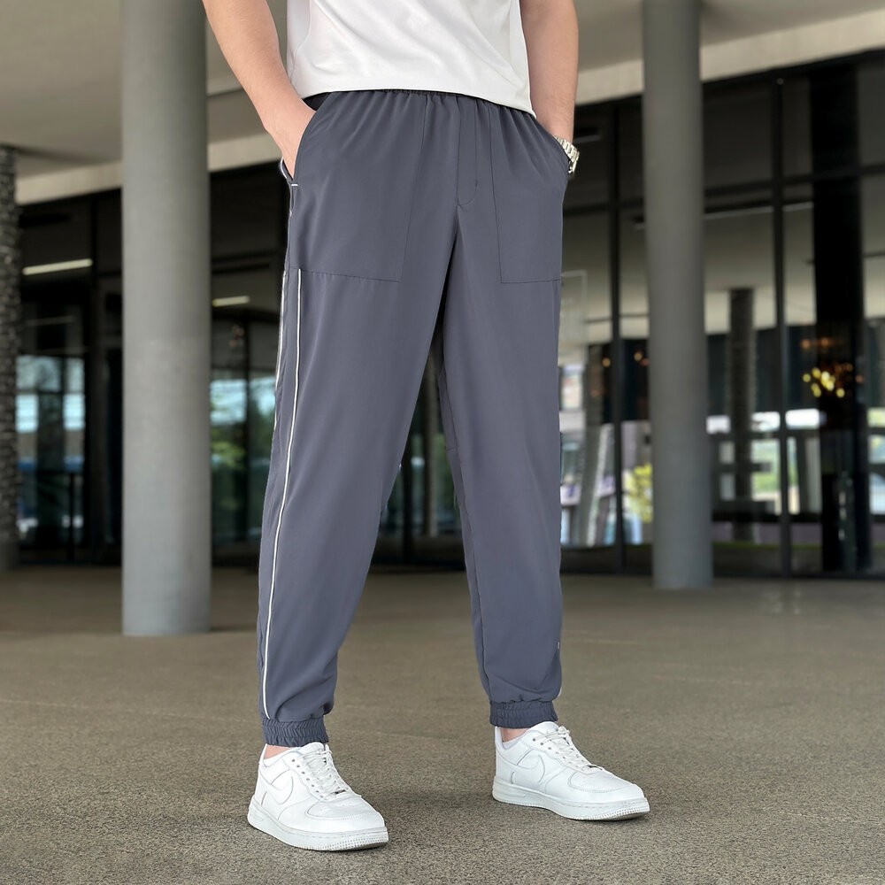 Мужские легкие джогеры из софта антрацит Pobedov Weekend