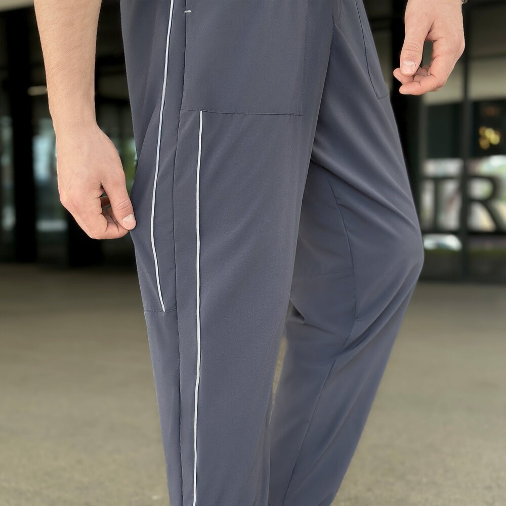 Мужские легкие джогеры из софта антрацит Pobedov Weekend