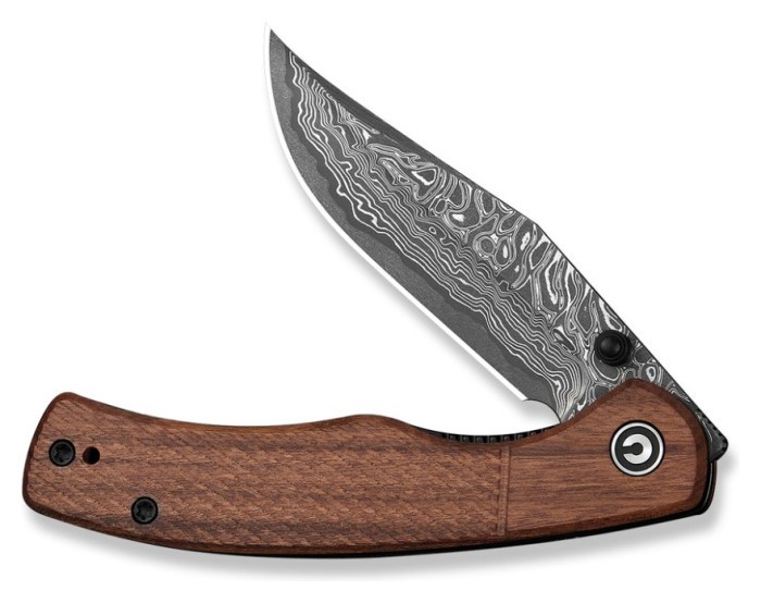 Ніж складаний кишеньковий Civivi Clingman (7.6 см) Damascus / Guibourtia Wood дерево
