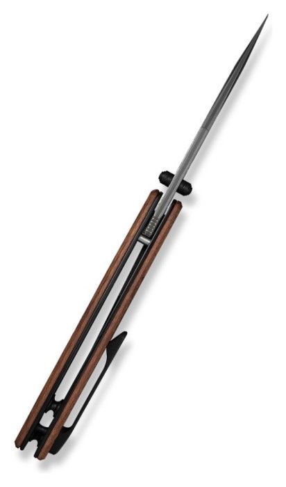 Ніж складаний кишеньковий Civivi Clingman (7.6 см) Damascus / Guibourtia Wood дерево