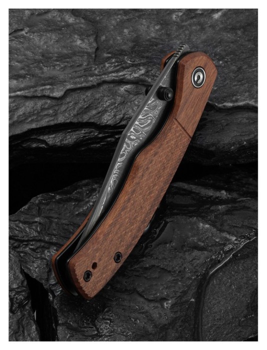 Ніж складаний кишеньковий Civivi Clingman (7.6 см) Damascus / Guibourtia Wood дерево