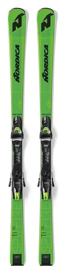 Лижі гірські комплект Nordica DOB.SPITF.70 TI FDT+TPX12 165см Green/black (0A0244+0C8014NB001) (165 см black, green)