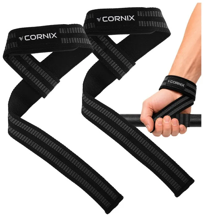 Атлетические лямки для тяги Cornix Lifting Straps XR-0503 Black