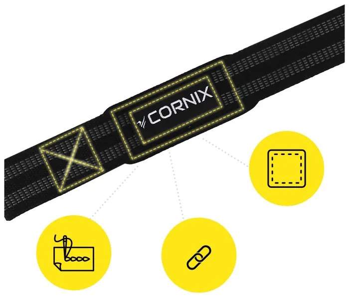 Атлетические лямки для тяги Cornix Lifting Straps XR-0503 Black