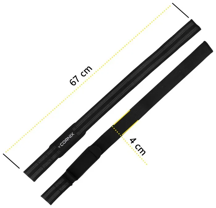 Атлетические лямки для тяги Cornix Lifting Straps XR-0503 Black
