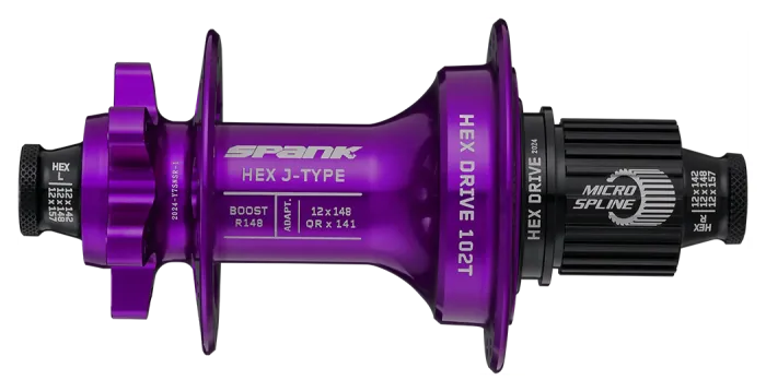 Втулка задня SPANK HEX J-Type Boost R148 XD 32H, Purple