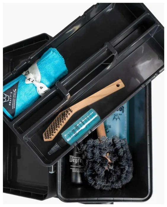 Набор для мойки Peaty's Cleaning Kit, шампунь 1L / дегризер 500ml / щетка 2шт / полотенце микрофибра / смазка цепи 120ml, All-Weather