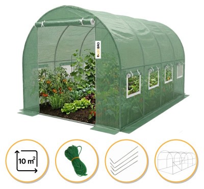 Посилена садова теплиця парник LEOBRO Garden 10м2 Green (LB-G106-GRN)
