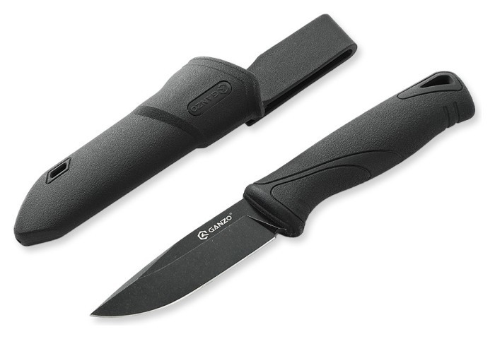 Нож Ganzo G807BW-BK черный с чехлом