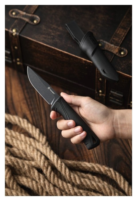 Нож Ganzo G807BW-BK черный с чехлом