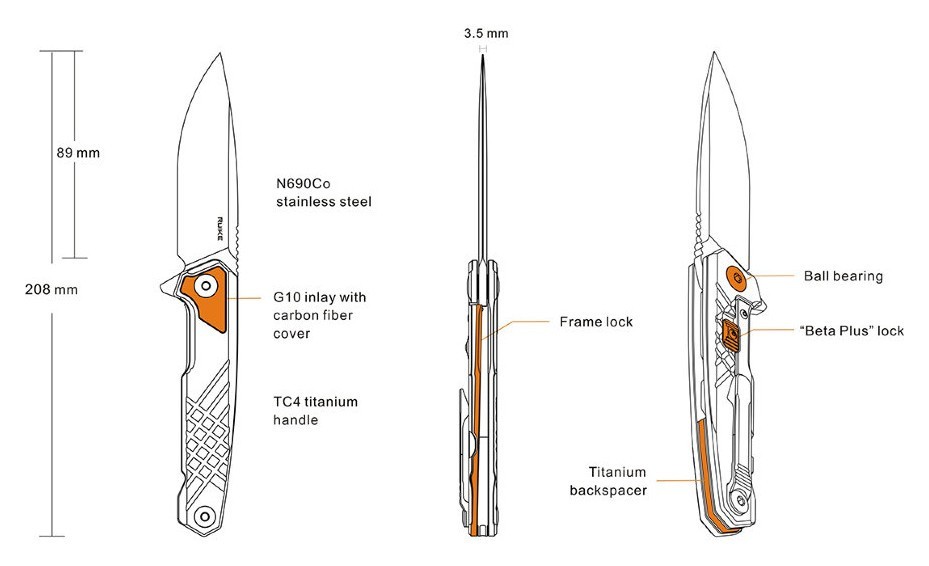Ніж складаний Ruike M875-TZ
