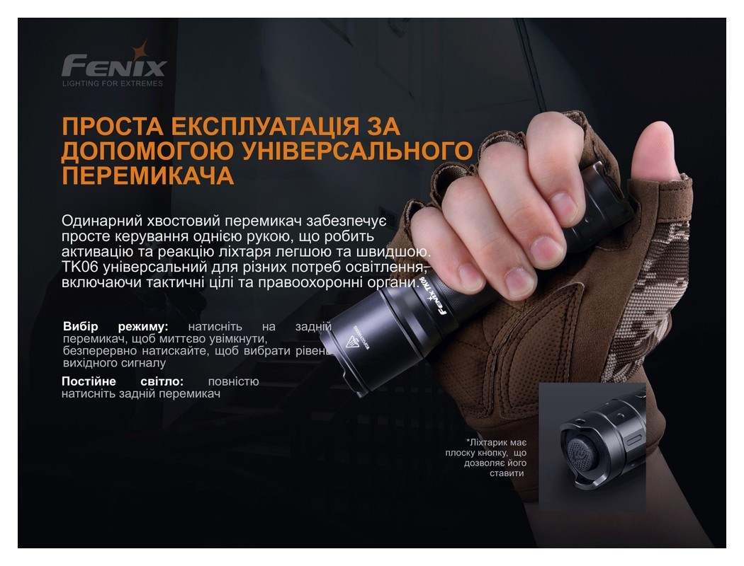 Ліхтар ручний Fenix TK06, укр, укр