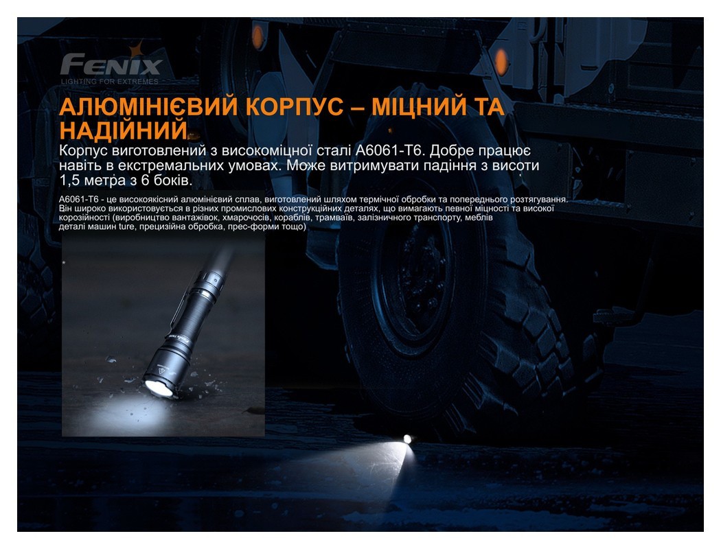 Ліхтар ручний Fenix TK06, укр, укр