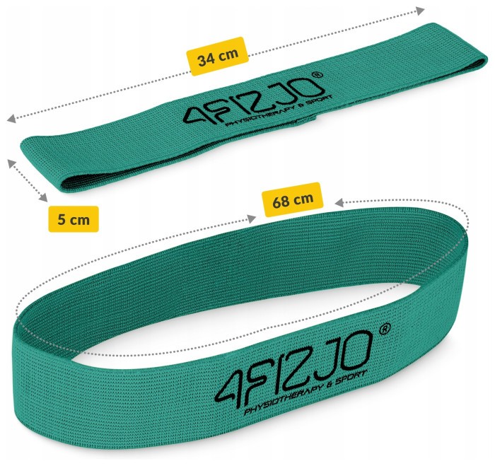 Резинка для фітнесу та спорту із тканини 4FIZJO Flex Band 6-10 кг Green (P-5907739310941)