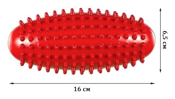 Масажний ролик Almond EasyFit овальний з шипами червоний