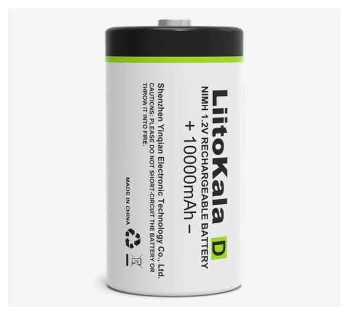 Акумулятор LiitoKala D на 10000мАг 1.2V, укр, укр