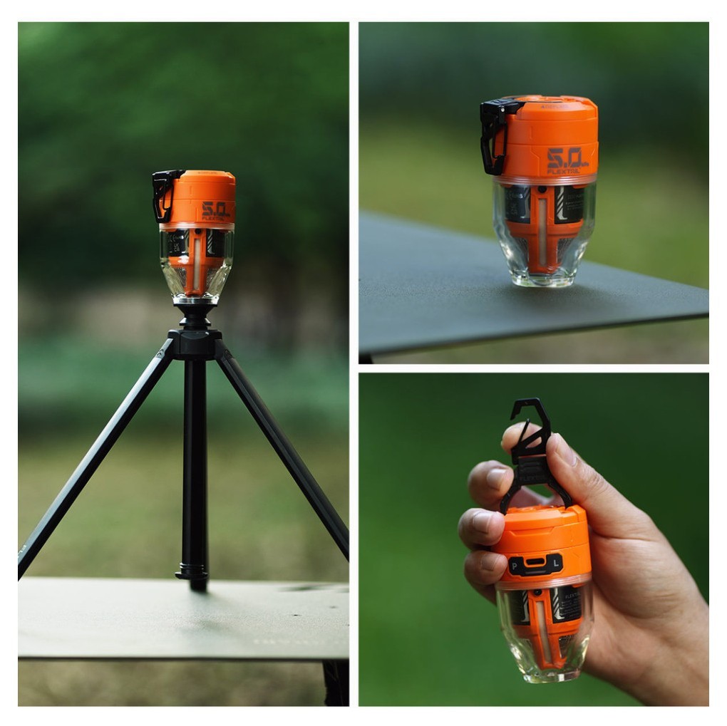 Насос-ліхтар кемпінговий Flextail Max Pump 3, помаранчевий, укр, укр