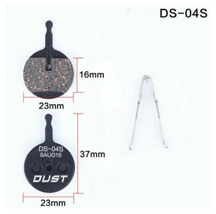 Колодки гальмівні disc Напівметал DUST DS-04S AVID BB5 AM (брендоване пакування), укр, укр