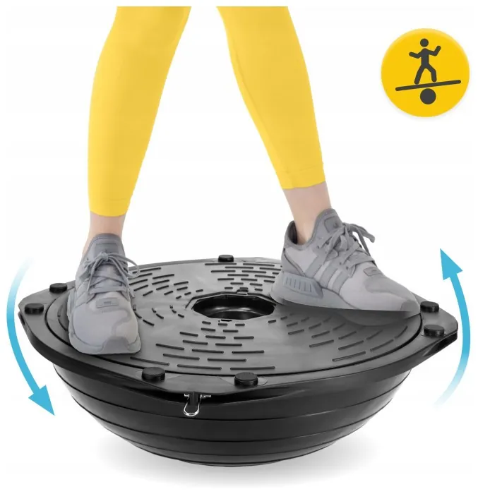 Балансировочная платформа 4FIZJO Bosu Ball 60 см Black (P-5905973402446)