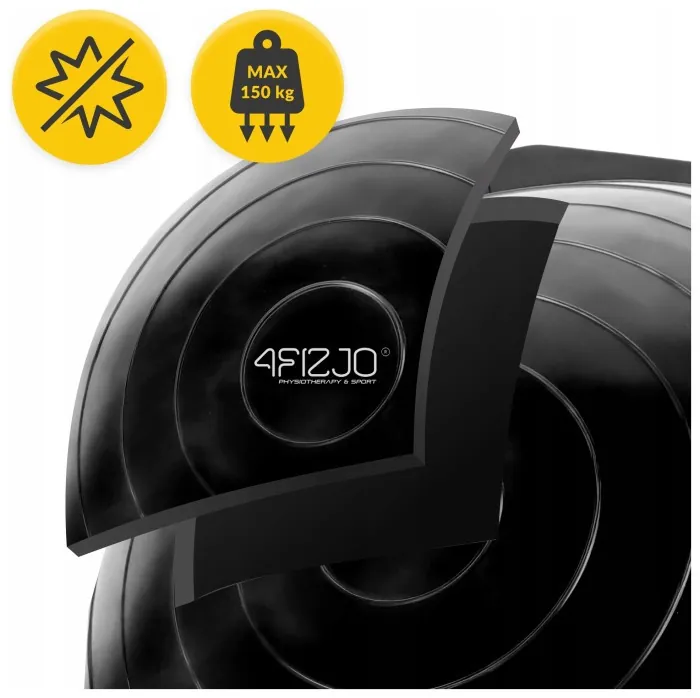 Балансировочная платформа 4FIZJO Bosu Ball 60 см Black (P-5905973402446)