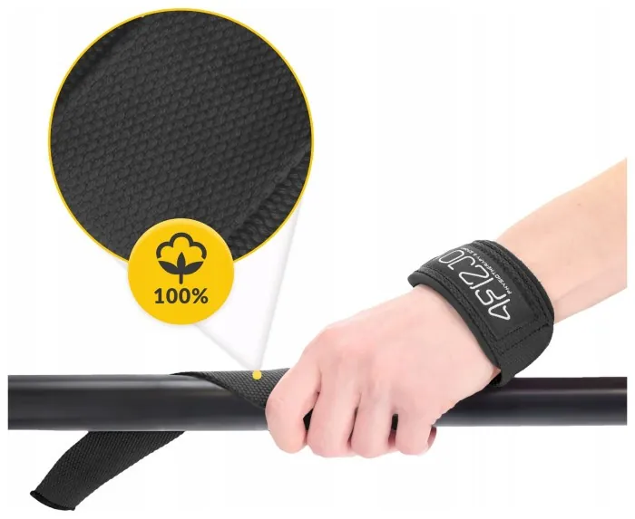 Лямки для станової тяги 4FIZJO Deadlift Straps Black (P-5905973402279)