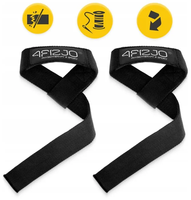 Лямки для станової тяги 4FIZJO Deadlift Straps Black (P-5905973402279)