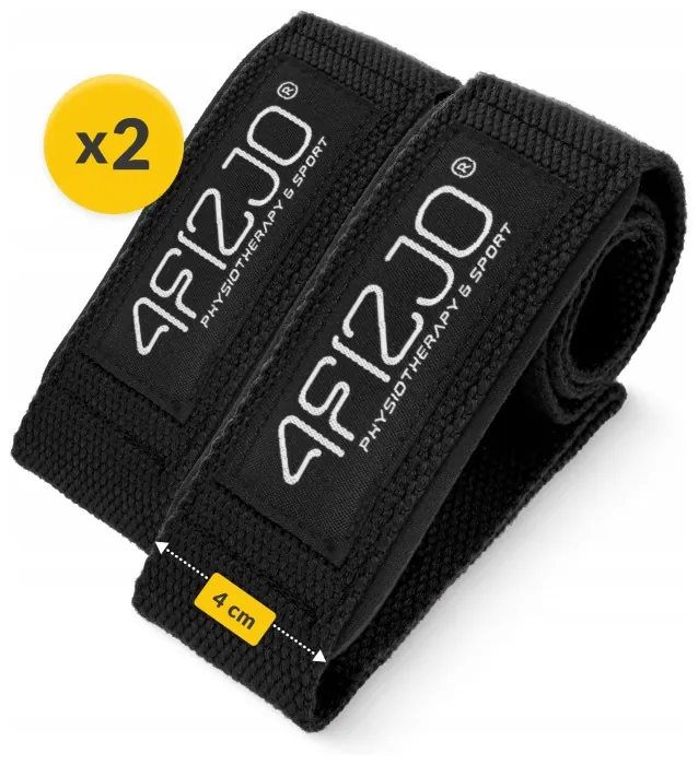 Лямки для станової тяги 4FIZJO Deadlift Straps Black (P-5905973402279)