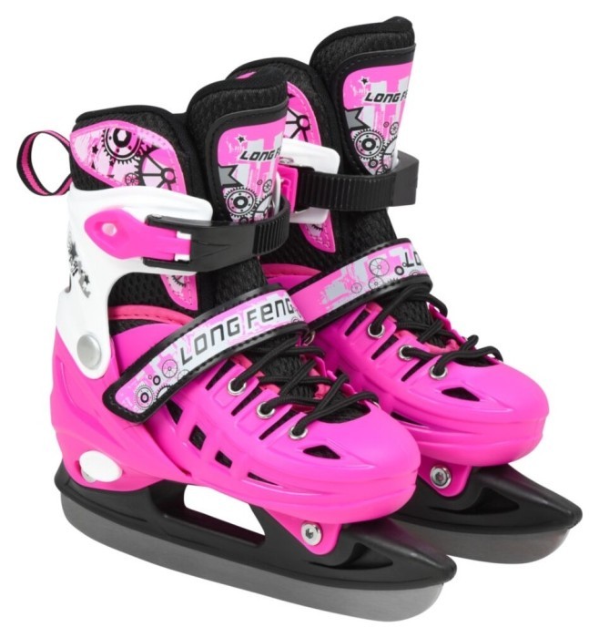 Комплект роликові ковзани + захист + леза рожевий
