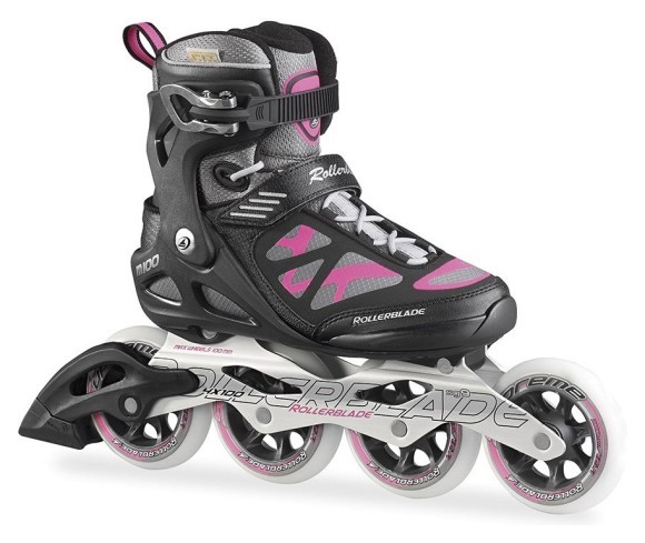 Роликові коньки для дорослих Rollerblade MACROBLADE 100 W 37 (6.5US) 235мм Black/pink (07501100 7Y9), укр