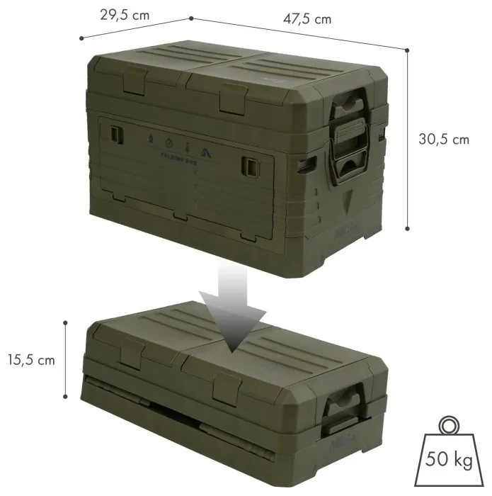 Ящик складаний NILS CAMP NCB4003 42 л, зелений