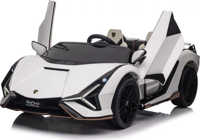 Дитяча акумуляторна машинка Lamborghini SIAN Біла