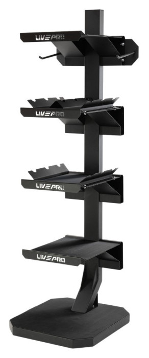 Стелаж модульний для інвентаря кросфіт STORAGE RACK LiveUp LP8875 розмір-55x60x180см чорний