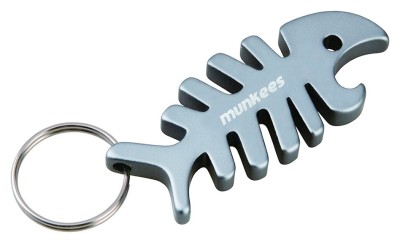 Munkees 3428 брелок-открывалка Fish Bone grey