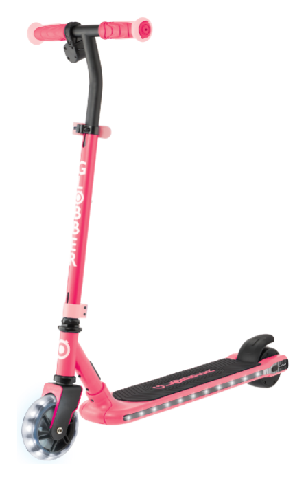 Електросамокат GLOBBER серії E-MOTION 6 рожевий, з підсвіткою, 50кг, 6+, 2 колеса