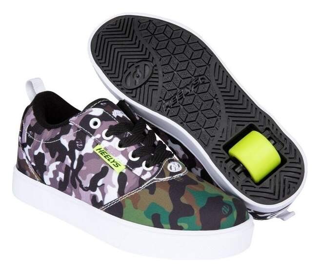 Роликові кросівки Heelys Pro 20 Prints Black White Green Grey Camo HE100981, укр, укр