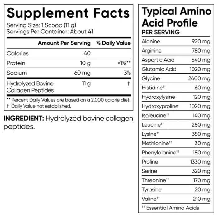 Collagen Peptides - 454g Unflavored